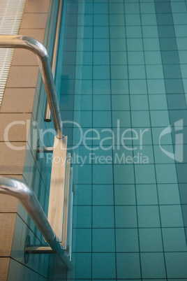 Empty swimming pool with tiles