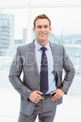 Smart businessman in suit at office