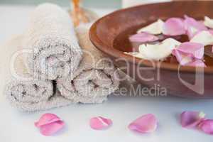 Towels and other spa objects