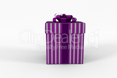 Purple and silver gift box