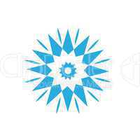 Delicate digital blue snowflake design