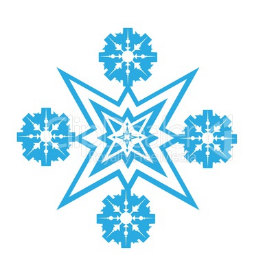 Delicate digital blue snowflake design Delicate digital blue snowflake design