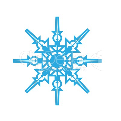 Delicate digital blue snowflake design