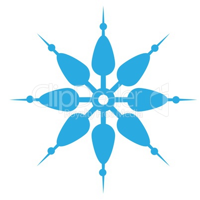 Delicate digital blue snowflake design