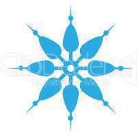 Delicate digital blue snowflake design