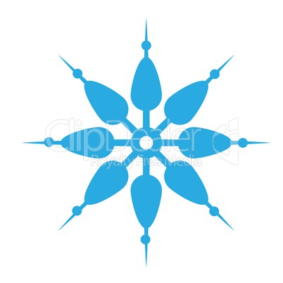 Delicate digital blue snowflake design