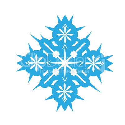 Delicate digital blue snowflake design