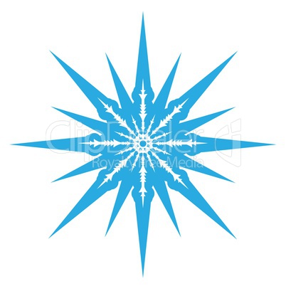 Delicate digital blue snowflake design