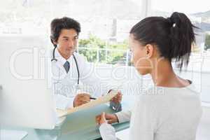 Doctor telling patient her results