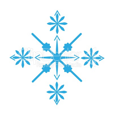 Delicate digital blue snowflake design