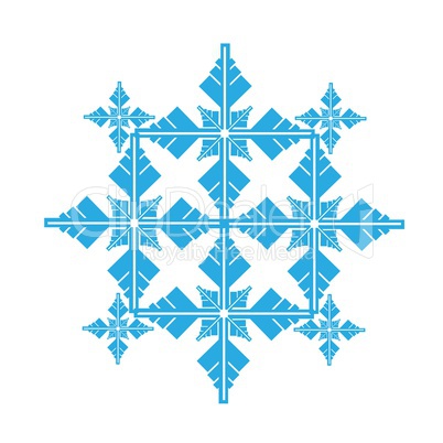 Delicate digital blue snowflake design