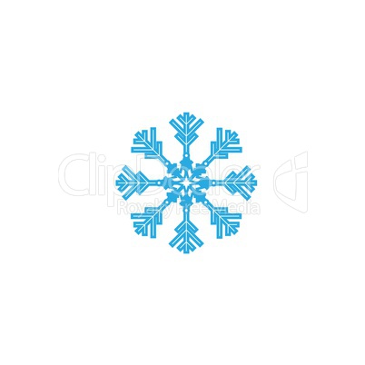 Delicate digital blue snowflake design