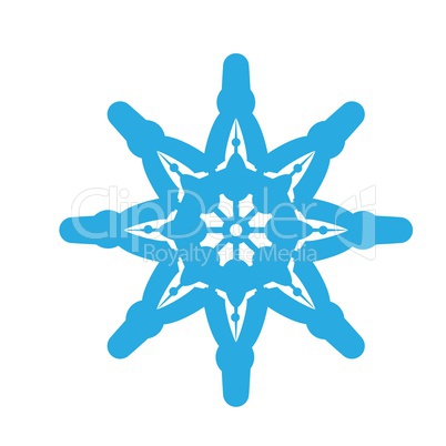 Delicate digital blue snowflake design