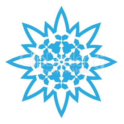 Delicate digital blue snowflake design