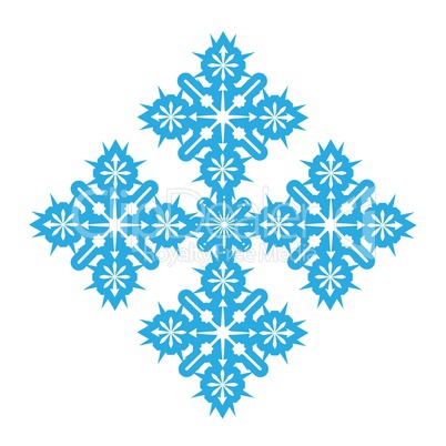 Delicate digital blue snowflake design