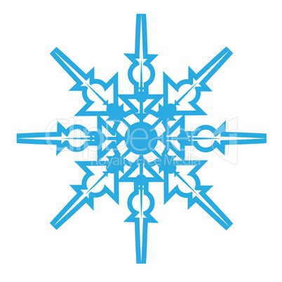 Delicate digital blue snowflake design