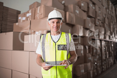 Portrait of manual worker in warehouse