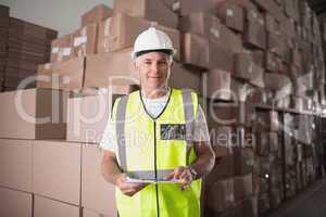 Portrait of manual worker in warehouse