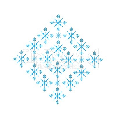 Delicate digital blue snowflake design