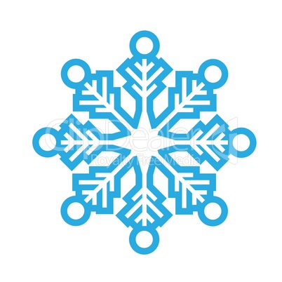 Delicate digital blue snowflake design