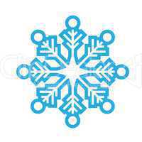 Delicate digital blue snowflake design