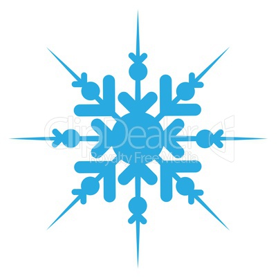 Delicate digital blue snowflake design