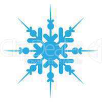 Delicate digital blue snowflake design