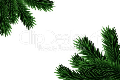 Digitally generated fir tree branches Digitally generated fir tree branches