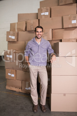 Portrait of manual worker in warehouse