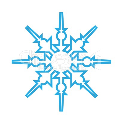 Delicate digital blue snowflake design