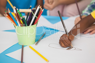 Children doing arts and crafts