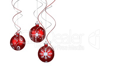 Digital hanging christmas bauble decoration