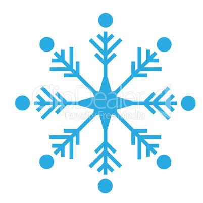 Delicate digital blue snowflake design