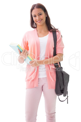 Pretty student smiling at camera