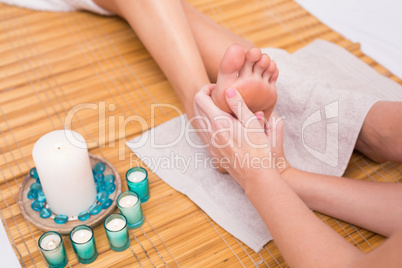 Woman receiving a foot massage