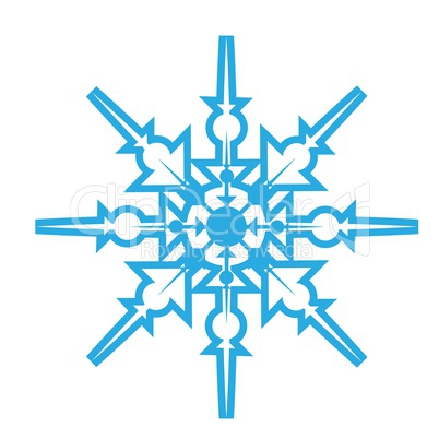 Delicate digital blue snowflake design