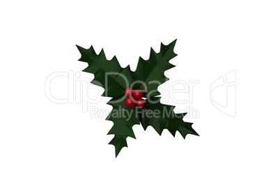 Christmas holly with red berries