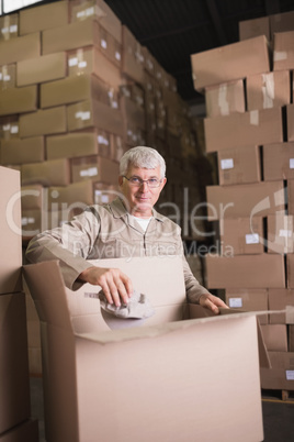 Man working in warehouse