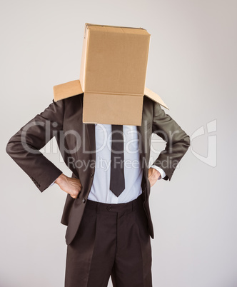 Anonymous businessman with hands on hips