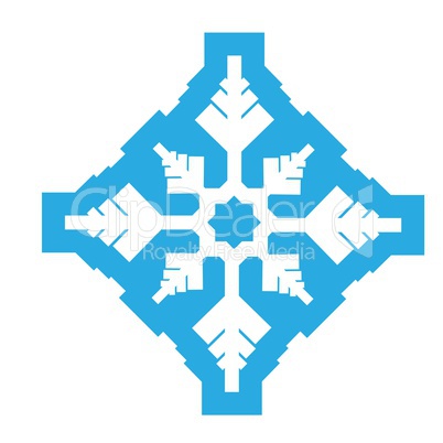 Delicate digital blue snowflake design