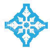 Delicate digital blue snowflake design