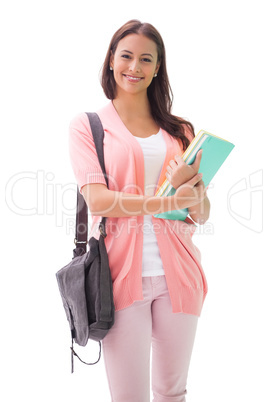 Pretty student smiling at camera