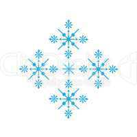 Delicate digital blue snowflake design