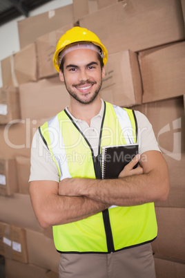 Portrait of worker in warehouse