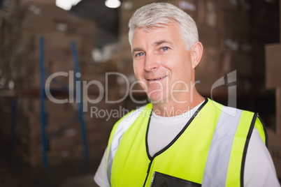 Close up of worker in warehouse