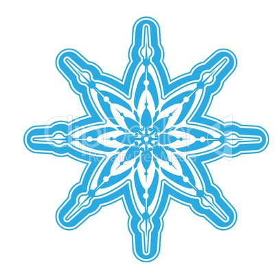 Delicate digital blue snowflake design