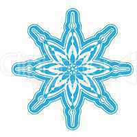 Delicate digital blue snowflake design