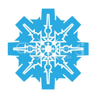 Delicate digital blue snowflake design