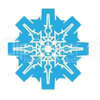 Delicate digital blue snowflake design