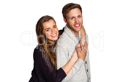 Portrait of happy young couple